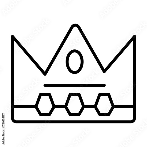 Crown vector line icons design