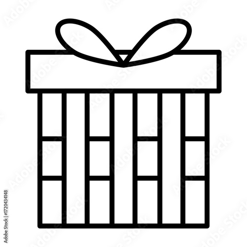 Gift box vector line icons design