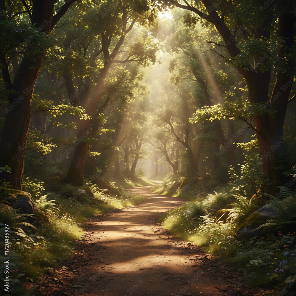 Obraz premium morning in the woods