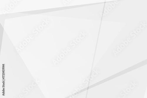 Minimal white and grey geometric background with polygons and gradients, vector EPS 10.