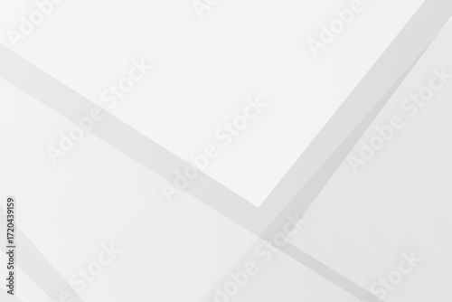 Minimal white and grey geometric background with polygons and gradients, vector EPS 10.
