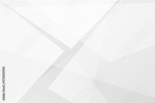 Minimal white and grey geometric background with polygons and gradients, vector EPS 10.