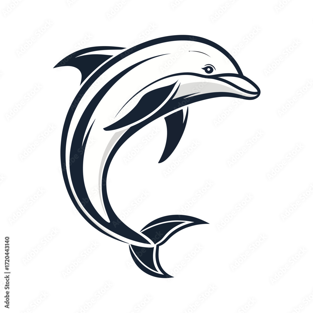 Naklejka premium Graceful Dolphin Arc
