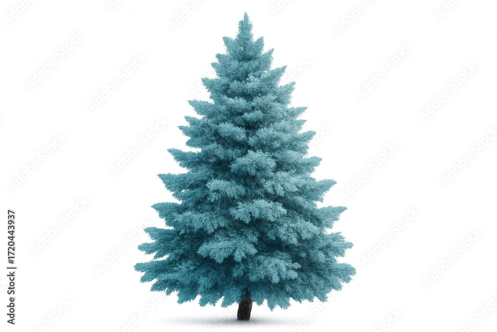 Fototapeta premium Blue spruce evergeen tree for christmas and winter season, celebrating holiday spirit and nature