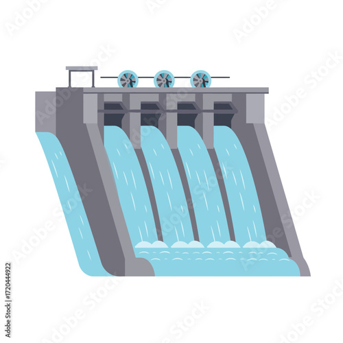 Powerful hydroelectric dam generating clean energy, showcasing modern engineering and sustainable resources for eco-friendly power generation solutions