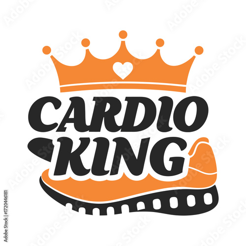 Cardio King Crown Sneaker Design for Fitness Apparel and Motivation
