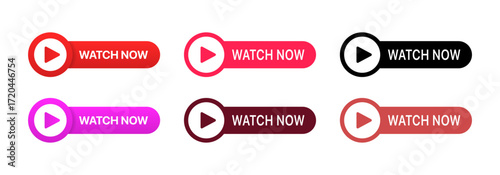 Watch Now button lower third overlay for videos. Modern, animated call-to-action design for YouTube, livestreams, and video content, enhancing engagement and clickable interaction.