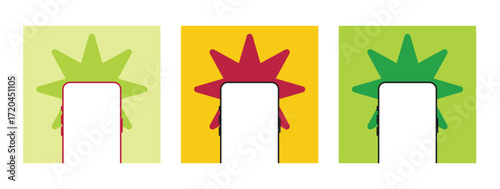 Design set collection handphone star unique abstract