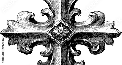 Vintage engraving style seamless background with ornate cross hatch design