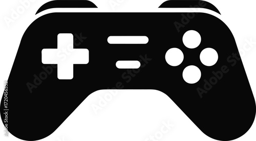 Gamepad Icon Vector Illustration: Gaming Controller, Console, Entertainment, and Play Symbol