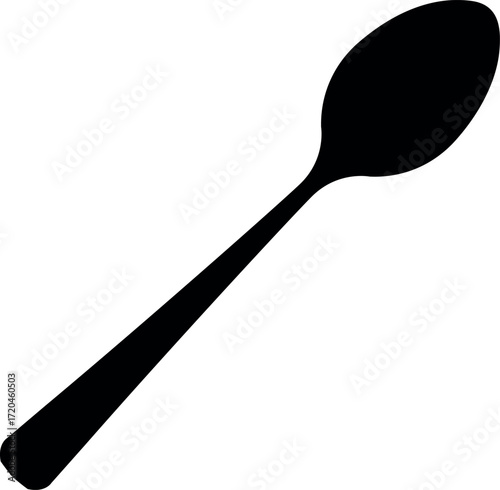 Tea Spoon  Silhouette Vector Design 