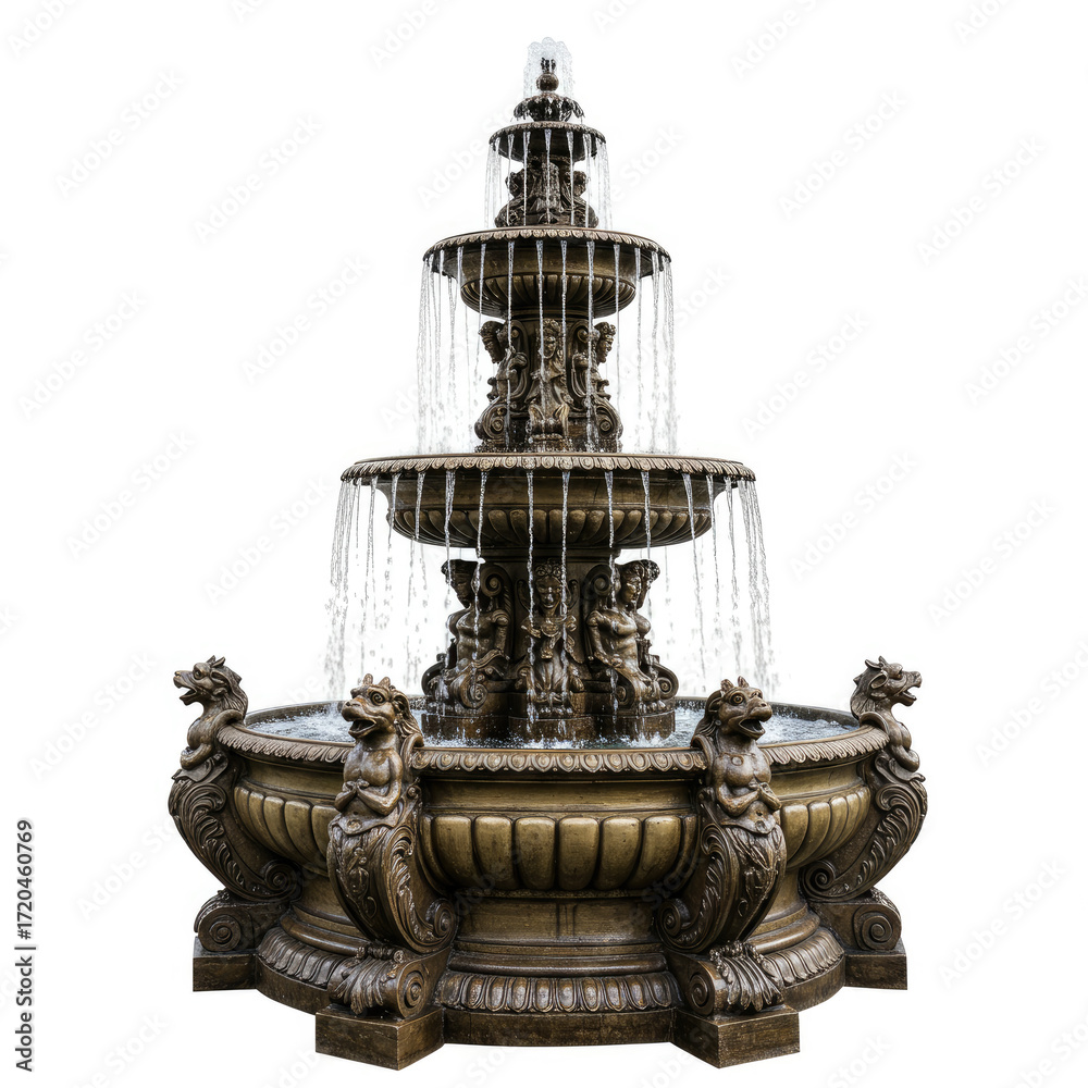 Obraz premium fountain isolated on white background