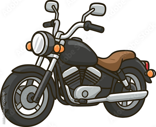 アメリカンバイクのイラスト