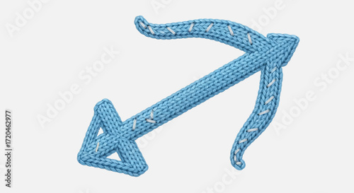 Knitted Sagittarius Zodiac Symbol A Blue Crochet Astrological Sign