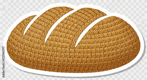 Cozy Knitted Bread Loaf Illustration A Warm and Delicious Design