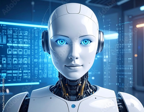 Humanoid Robot AI, Artificial Intelligence, Future Technology, Innovation, Robotics