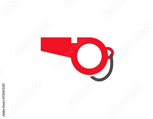 Red whistle icon