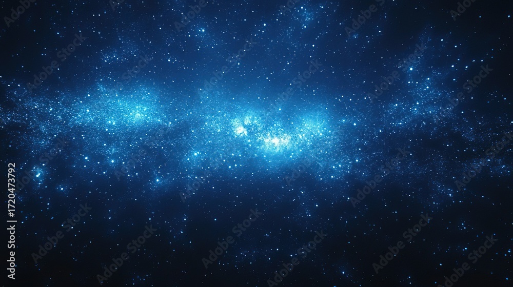 Fototapeta premium Blue Starry Galaxy Space Background for Design and Digital Projects