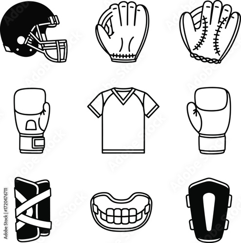 Sports Gear Icons Collection