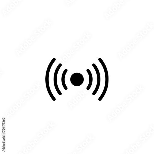 wireless broadcast signal with circular waves.