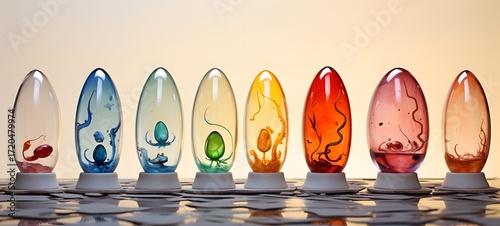 Tiny figures from life cocoon, ai generative