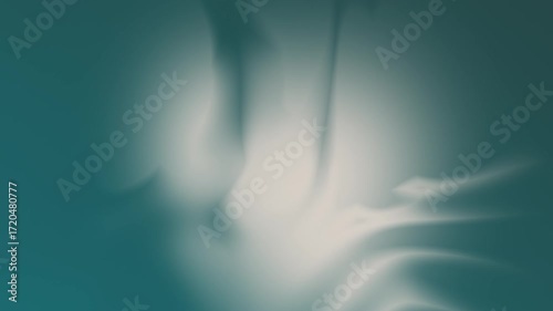 Abstract teal and white flowing shapes seamless loop