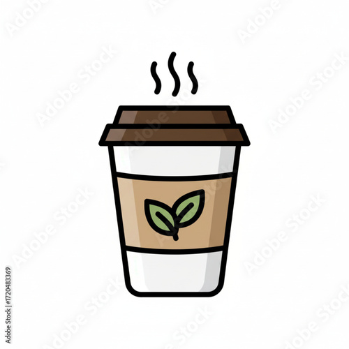 Coffe and Cafe Icons Set - Flat Vector Illustration