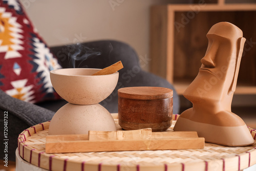 Bowl with Palo Santo and st...