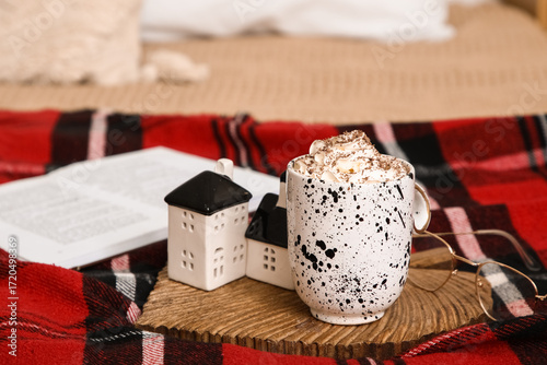 Cup of hot chocolate with w...