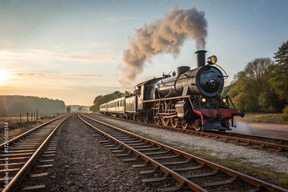 Obraz premium old steam train