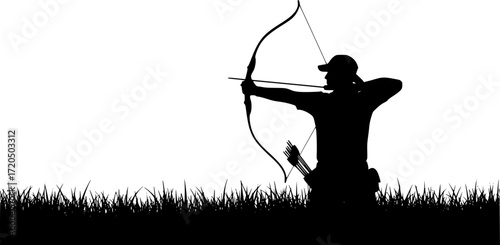 Bow icon vector set. archer illustration sign collection. archery symbol. bowman logo.

