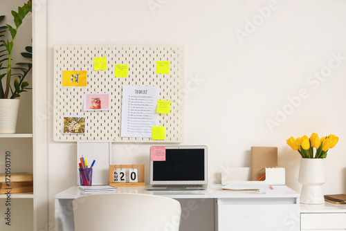 Interior of office with wor...