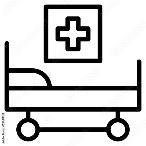 medical bed icon