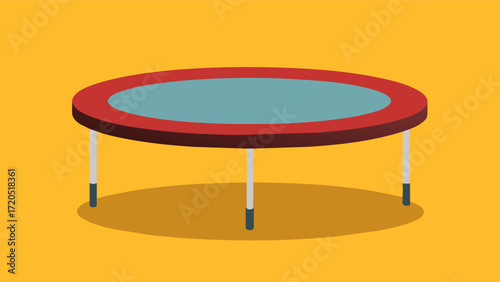 A mini trampoline for proprioceptive input and to release excess energy or tension.. Vector illustration