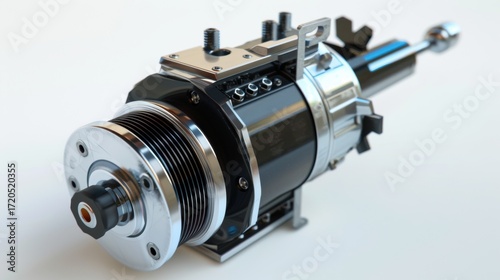 White Background Auto Parts Precision: Showcasing Intricate Details, Smooth Finishes, and Accurate Dimensions of Engine Components, Brake Parts, and Electrical Assemblies – Ideal Visuals for Automotiv