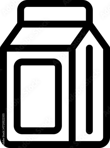 Simple outline icon of milk bottle. Perfect for dairy, beverage, breakfast, nutrition, and food packaging design