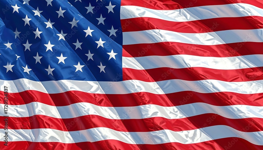 Naklejka premium Waving patriotic United Flag