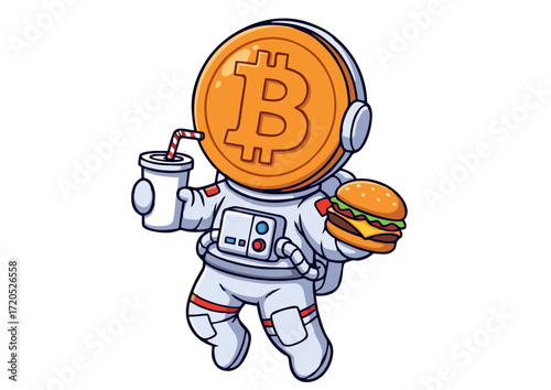 Bitcoin Astronaut Crypto in Space, Exploring the Galaxy of Digital Currency