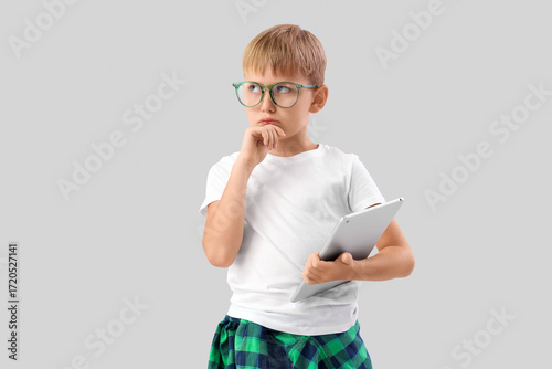 thoughtful little boy with ...
