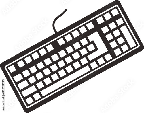 Solid black keyboard glyph style icon
