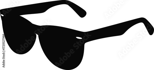 Stylish black and white sunglasses silhouette for modern designs