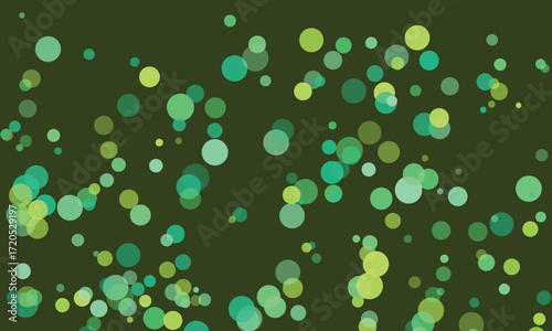 Abstract background with green and teal bokeh effect creating a festive and playful atmosphere ideal for graphic design projects branding elements or digital art seeking a modern and vibrant aesthetic