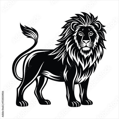Lion Standing silhouette