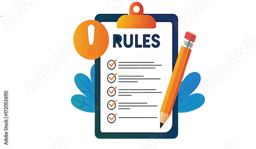 Essential guidelines and important regulations displayed on a checklist document for policy adherence and compliance management