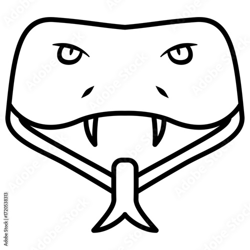 snake head face vector icon
