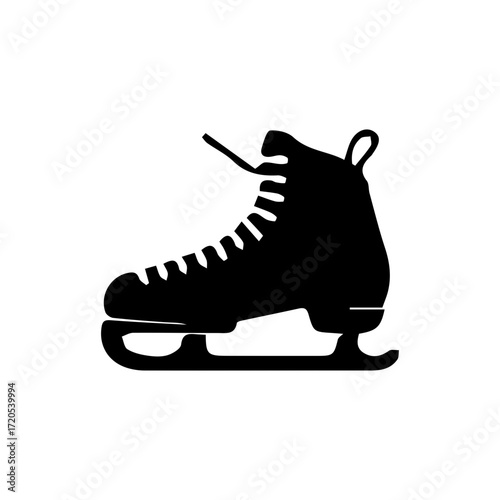 Ice Skate Silhouette Icon