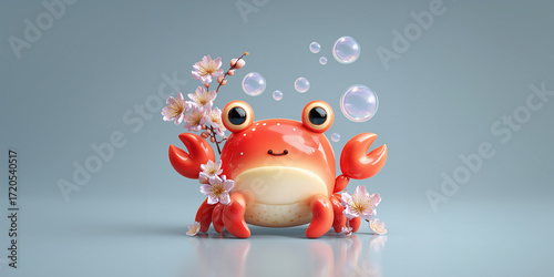 toy frog on white background