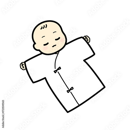 A sleeping newborn baby