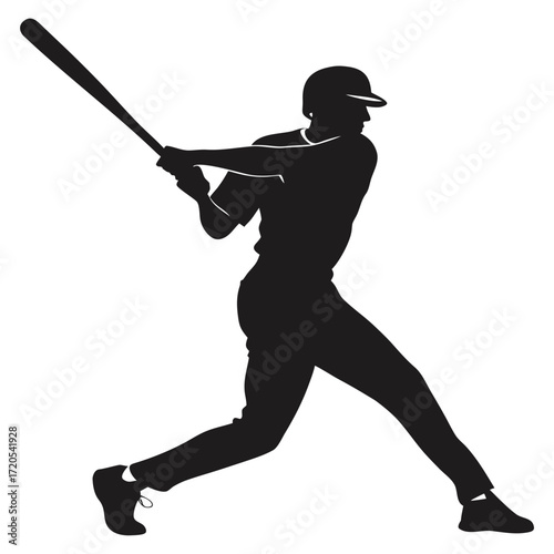 Baseball hitter silhouette