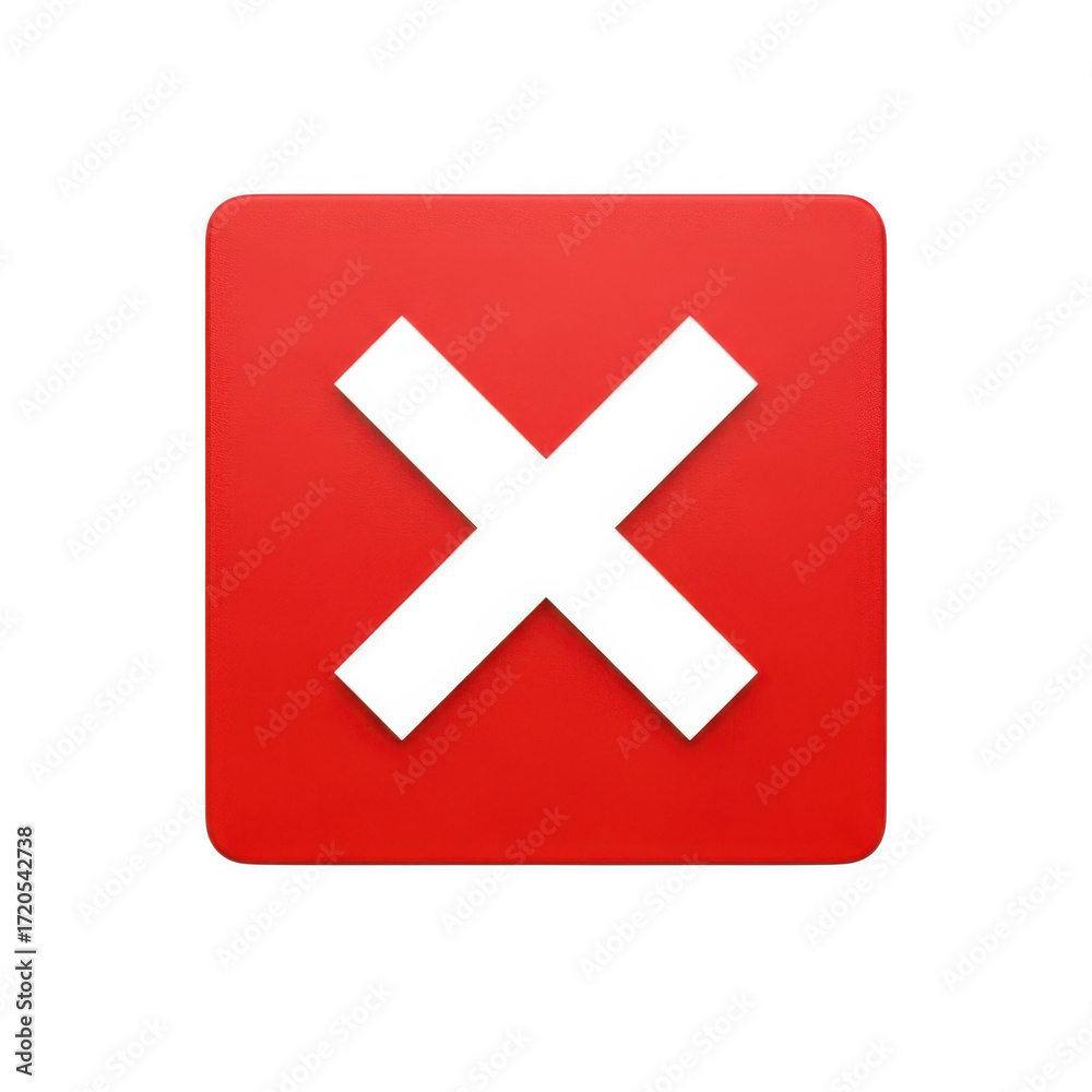 Fototapeta premium 3d red cross icon isolated on transparent background